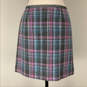 Vineyard Vines Plaid Wool Mini Skirt